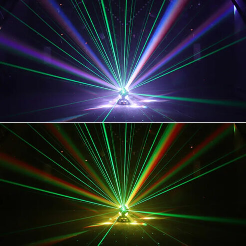 Projecteur laser lumière 3 têtes mobiles rotatives