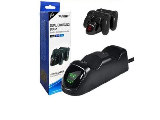 « Chargeur Manette PS4 Double Dock – Station de Recharge Rapide avec Indicateur LED et Protection Surcharge »